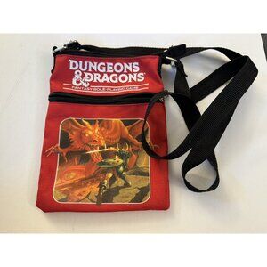 Dungeons & Dragons Crossbody Bag Passport Purse Red Dice Holder BV2